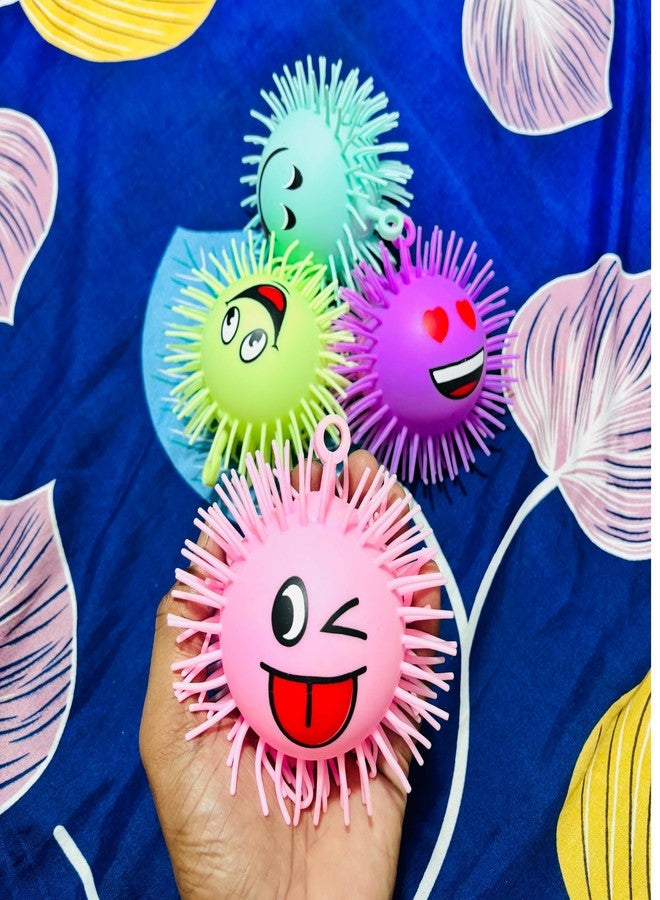 Munmoll Flashing Puffer Balls Soft Squeezable Stress Squishy Toy Stress Relief Ball Light Fun Toy Decompression Toys for Kids Set Indoor Outdor Puffer Balls Infant Toddler Boy Girl (Puffer Balls2Pcs) - Image 5